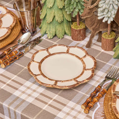 Petal Burnt Bamboo Starter Plate