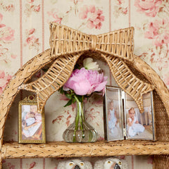 Rattan Bow Wall Mounted Shelf