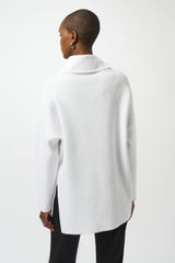 Joseph Ribkoff Cowl Neck Embellished Asymmetric Sweater Top 253913