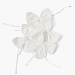 Snow White Velvet Napkin Bows (Set of 4)