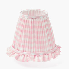 Marilyn Bow Rechargeable Lamp with Pink Gingham Ruffle Shade (18cm)