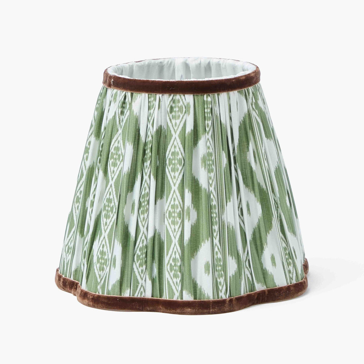 Olive & Chocolate Ikat Lampshade (18cm)