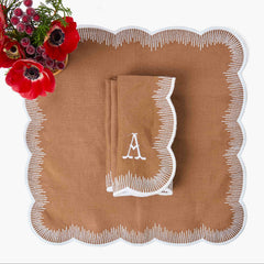 Caramel Alathea Linen Napkins (Set of 4)
